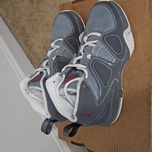 Sneakers, Jordans, Size 5 kids, gray,